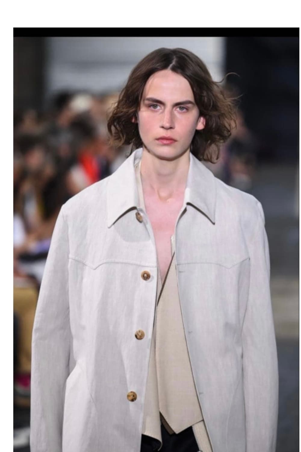 마르지엘라 밀리터리 린넨 오픈 카코트 상품이미지1