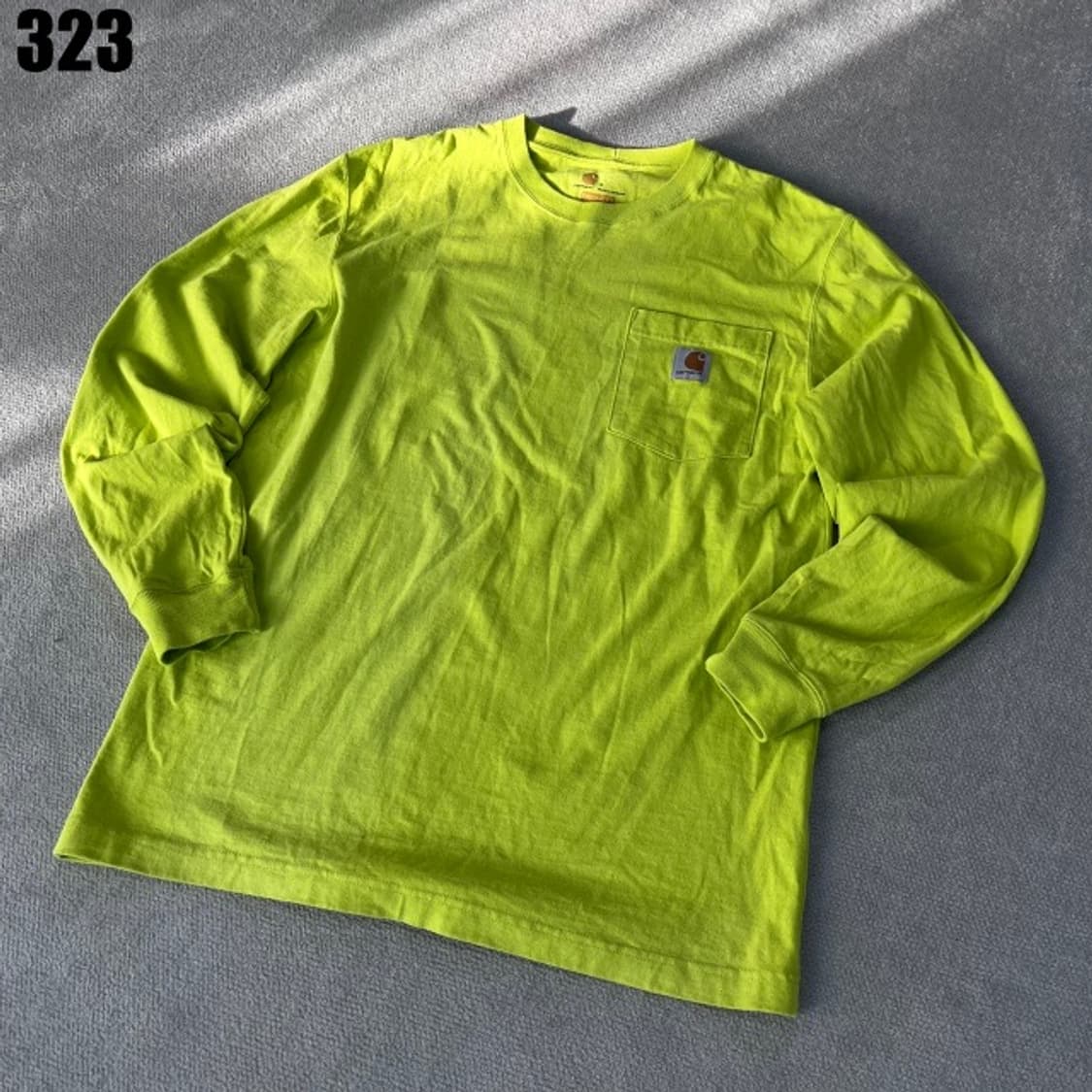 칼하트 라임색 긴팔티 상품이미지1