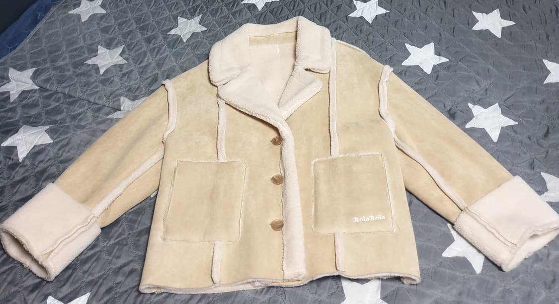 로라로라 리버시블 무스탕 자켓 베이지 (F) 상품이미지1