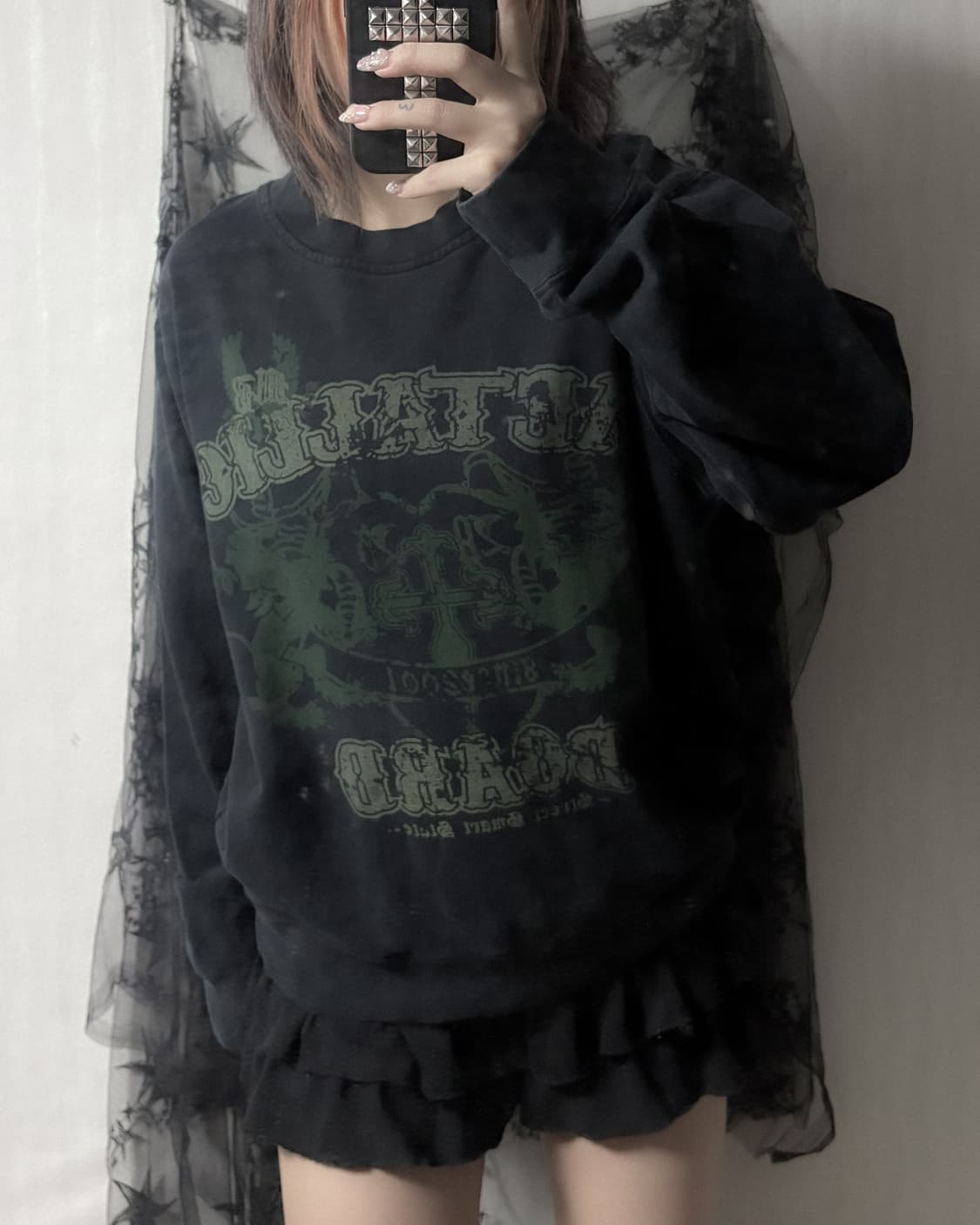 펑크 y2k 프린팅 스웻셔츠 상품이미지2