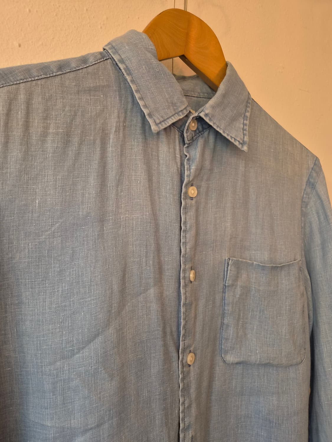 유니클로 남성 워싱린넨셔츠  M사이즈 상품이미지6