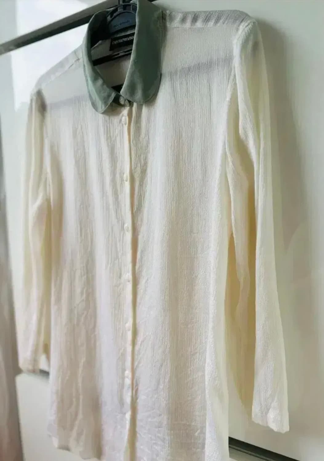 엠포리오 아르마니 카라 블라우스 아이보리 상품이미지4