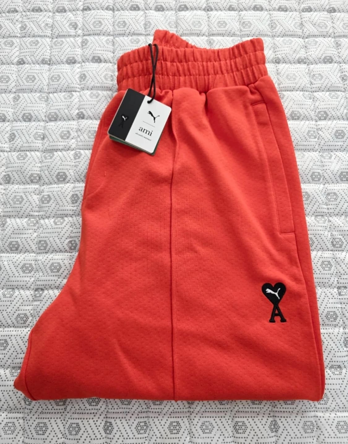 (새상품) 푸마 x 아미 콜라보 와이드 팬츠 오렌지 L 상품이미지2