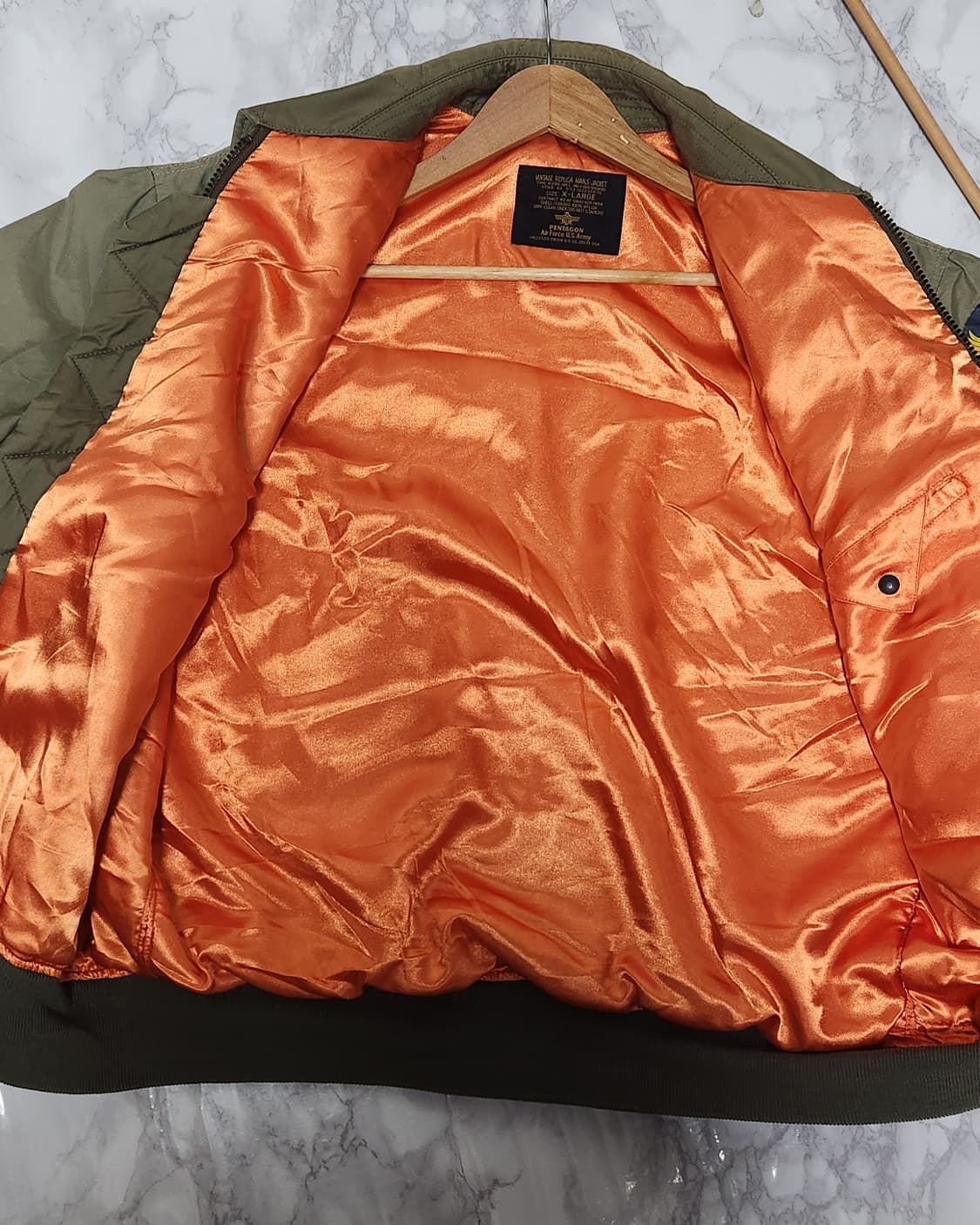 펜타곤 00s U.S.A 항공 카키 점퍼 자켓 상품이미지4