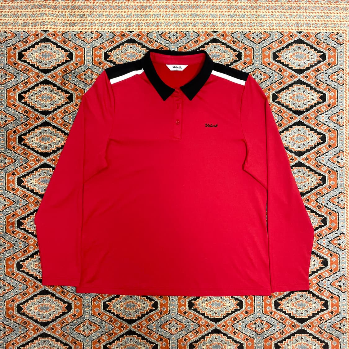 볼빅 레드 슬림핏 기능성 골프 기모 카라티셔츠 남성105 상품이미지1