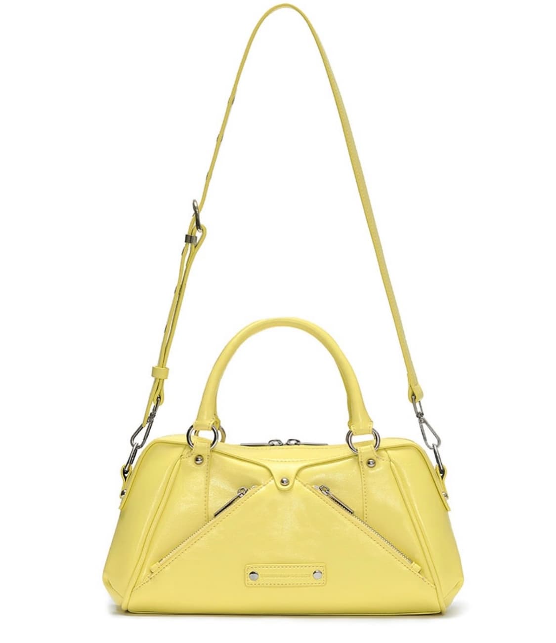 Faux Leather Mini M.O.S Bag, LEMON 상품이미지2