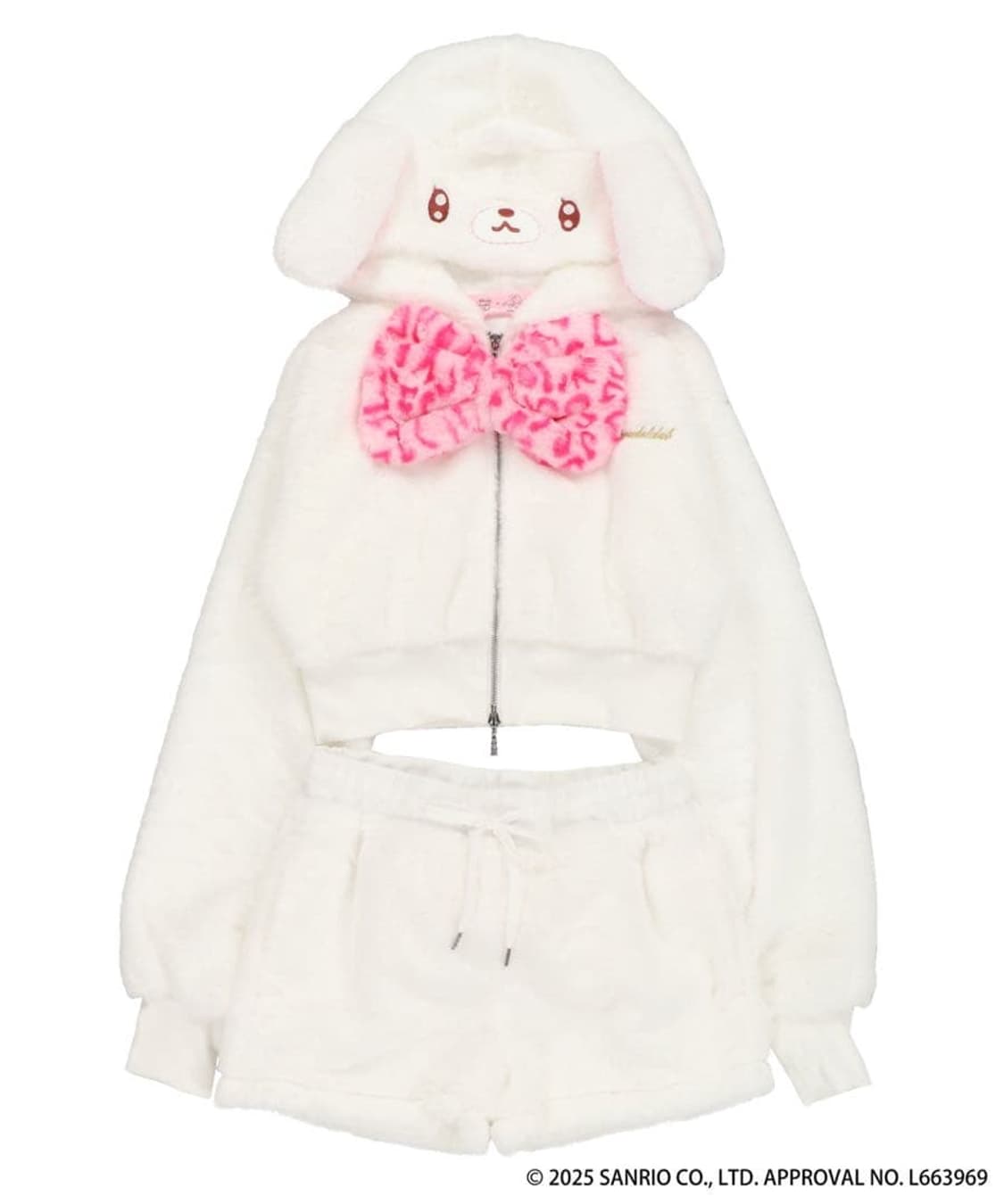 베이비메탈클럽 베메클 스핀즈 슈가바니즈 콜라보 셋업 화이트 후드집업 상품이미지1