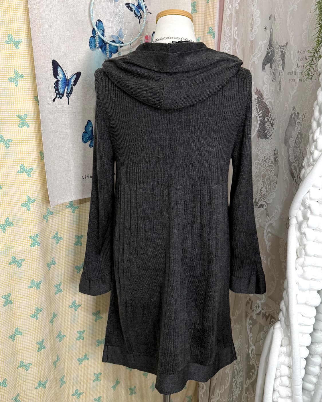 그레이 후드 가디건 상품이미지4