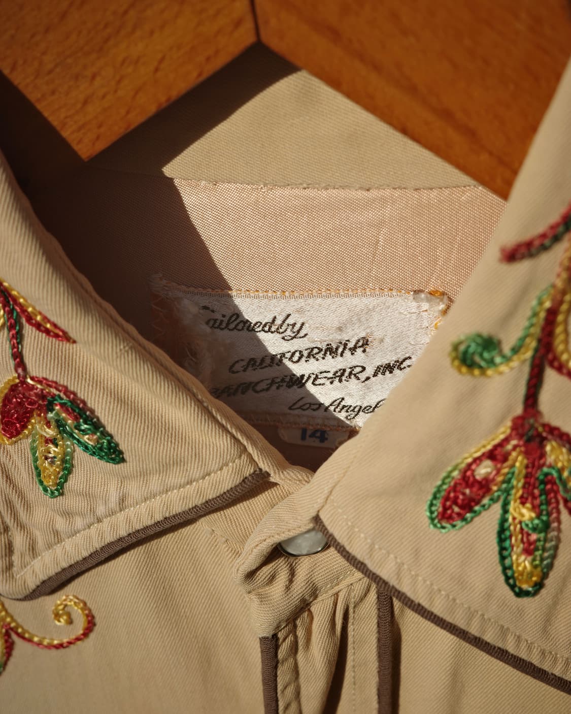 50s California Ranchwear 개버딘 웨스턴 셔츠 상품이미지4