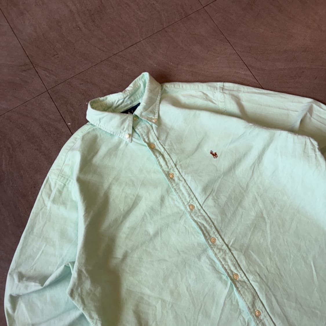폴로 민트 옥스포드 클래식 로고 긴팔 셔츠  상품이미지2