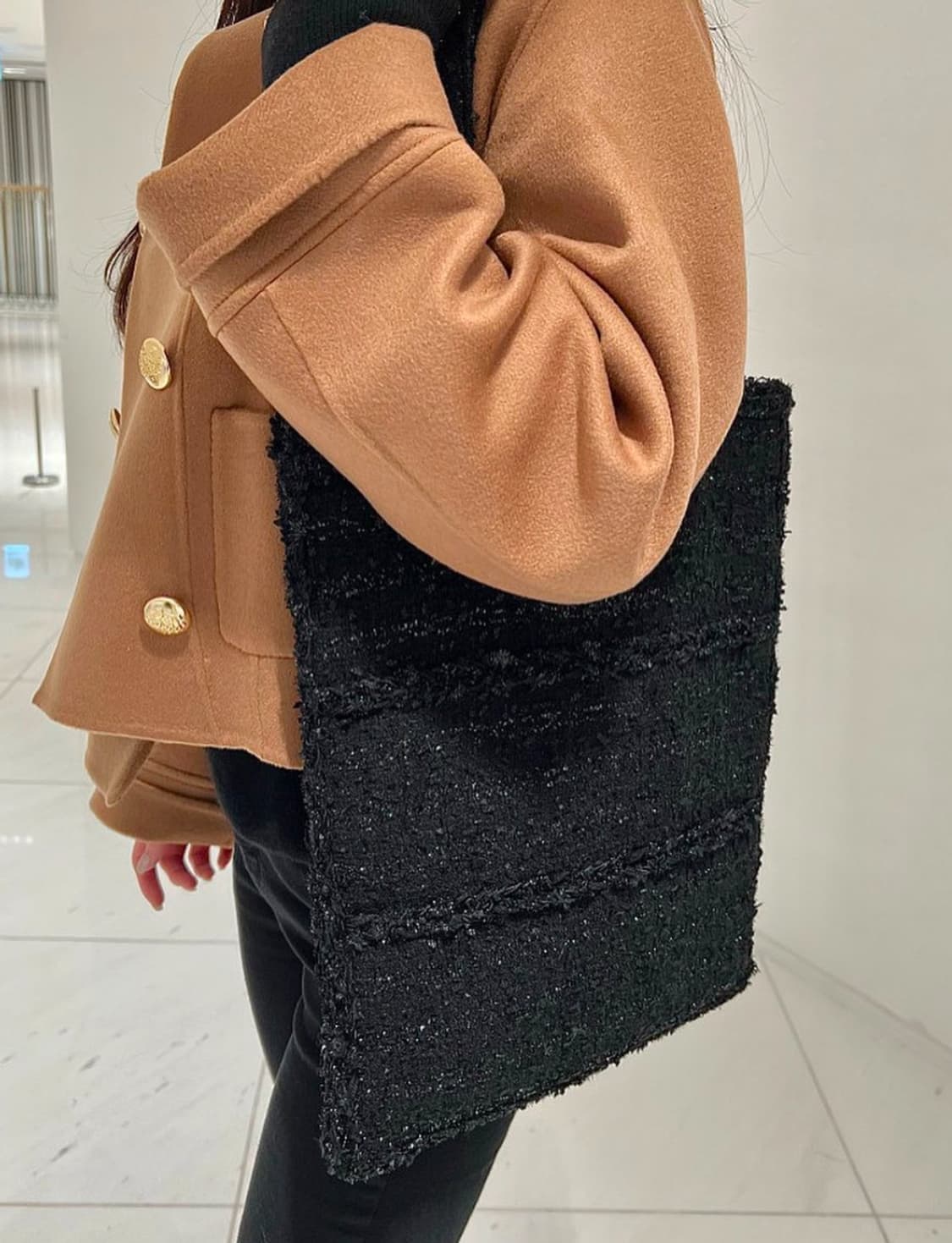 트위드 에코백 숄더백 상품이미지7