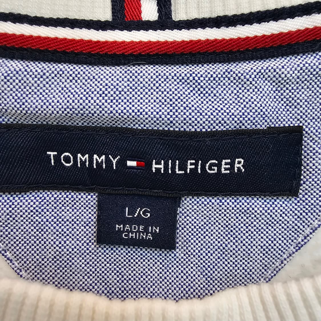 타미힐피거 화이트 맨투맨 기모 스웻셔츠 상품이미지7