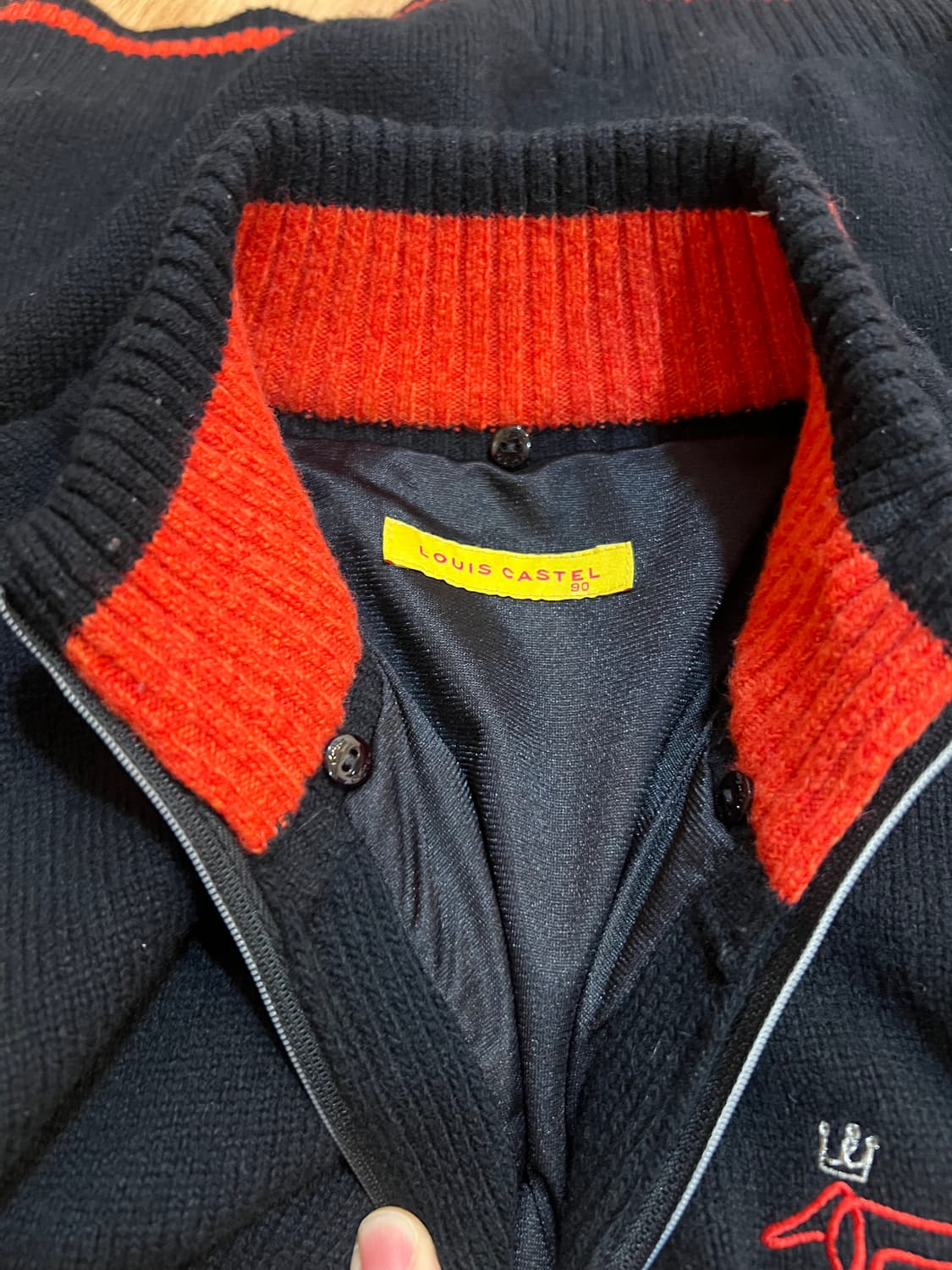 루이까스텔 여성 블랙 울방풍집업점퍼 골프니트점퍼 상품이미지5