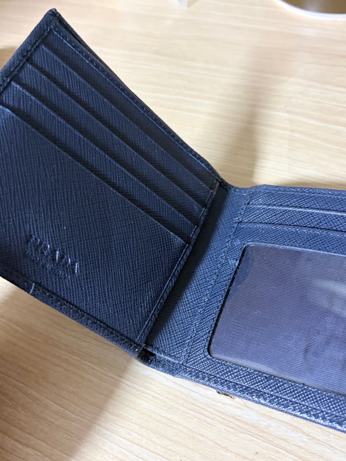 프라다 반지갑 네이비 상품이미지2