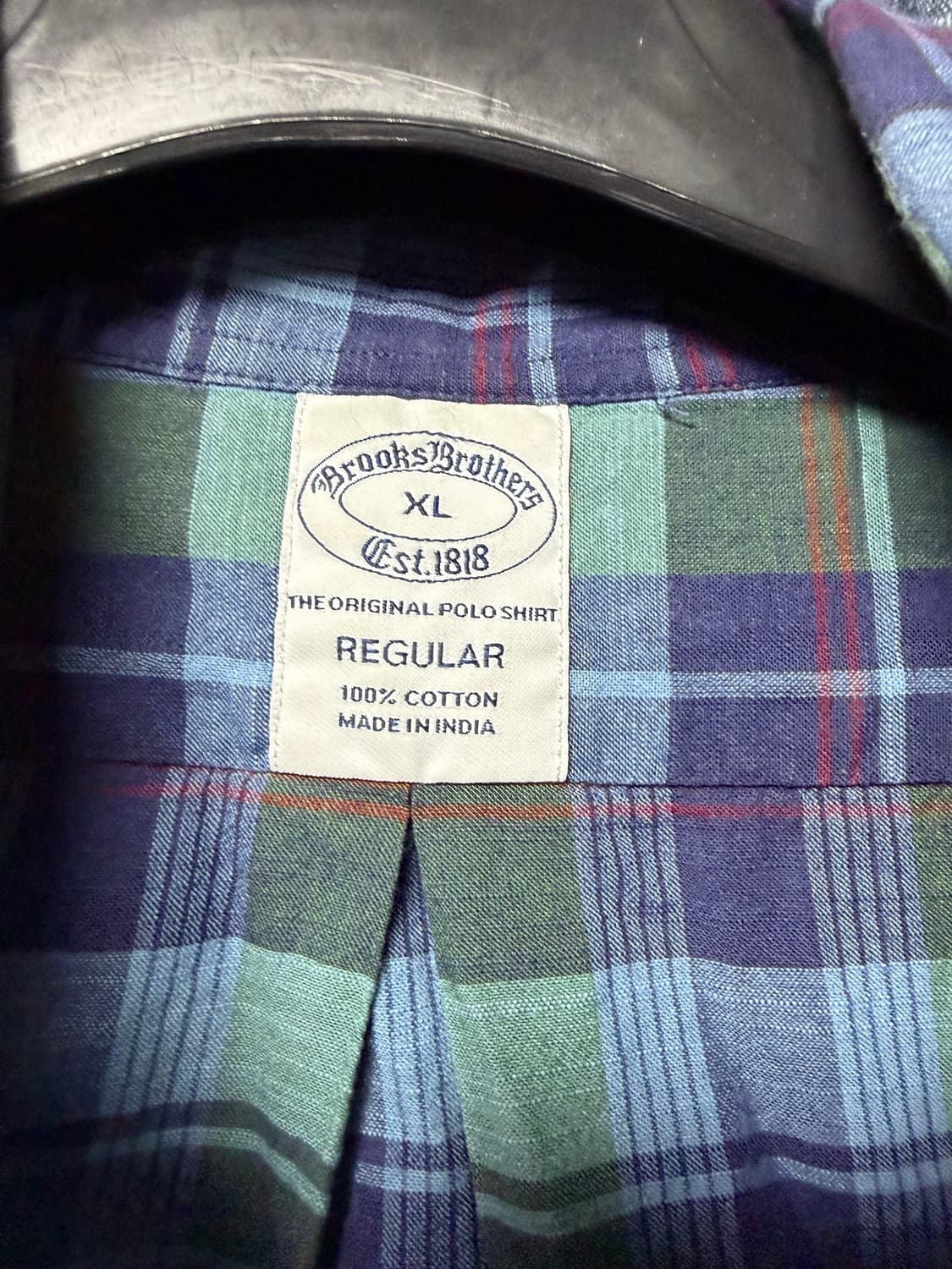 브룩스 브라더스 인도면 반팔 체크 셔츠 25ss 상품이미지2