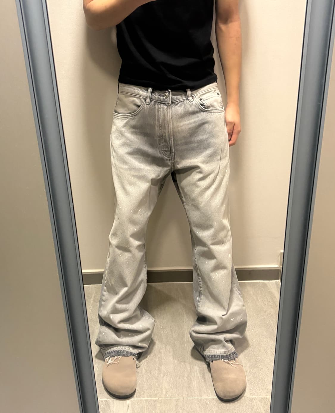 자라 루즈핏 페인팅 스플래시 데님 상품이미지1