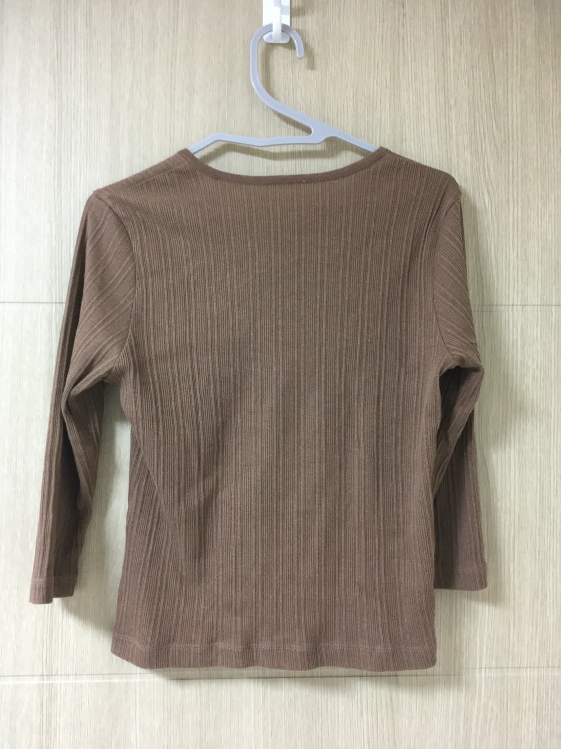 Caramel ribbed T-shirt 상품이미지4