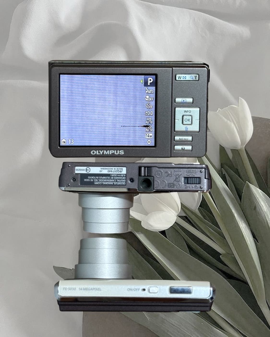 강추) 올림푸스 FE-5030 크림 디카 빈티지 캠코더 /캐논 니콘 소니 상품이미지2