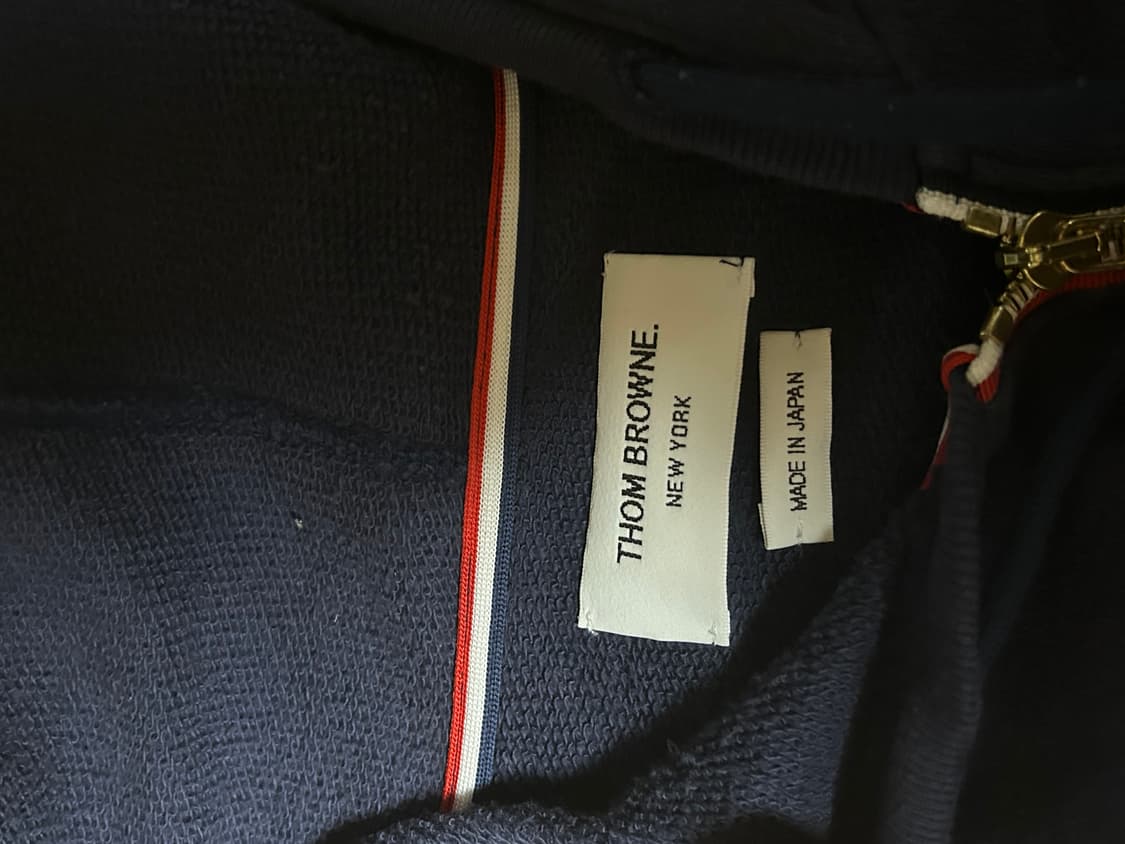 톰브라운 엔지니어드 사선 네이비 후드집업 상품이미지2