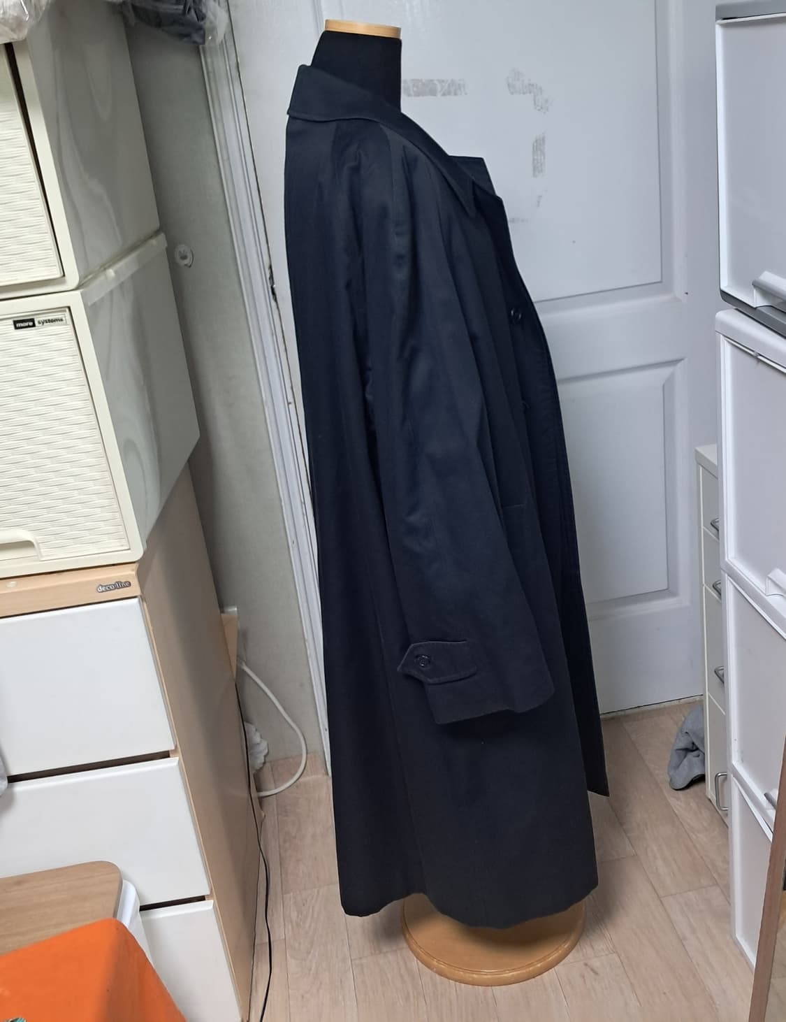 정품 버버리 네이비 트렌치 코트 52 Short약 105(모 라이너 상품이미지4