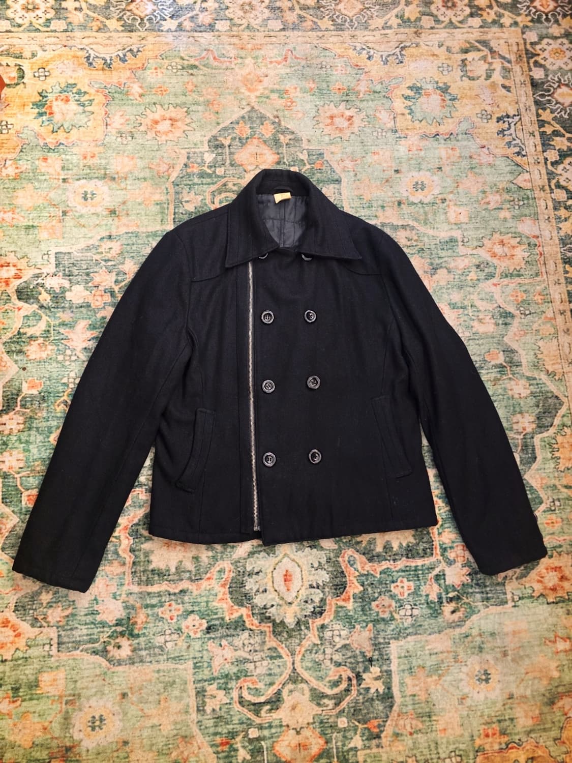 N.HOOLYWOOD (엔.헐리우드)일본90.s해군 울 매키노 피코트 상품이미지2