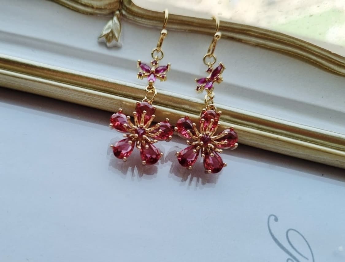 핸드메이드 꽃귀걸이 상품이미지3