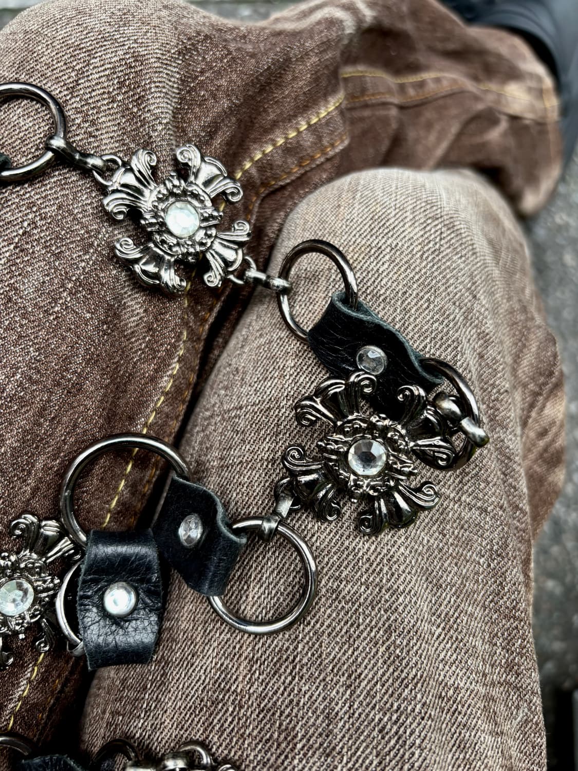 “Vintage” 00’s Mood Cross Cubic Chain Be 상품이미지5