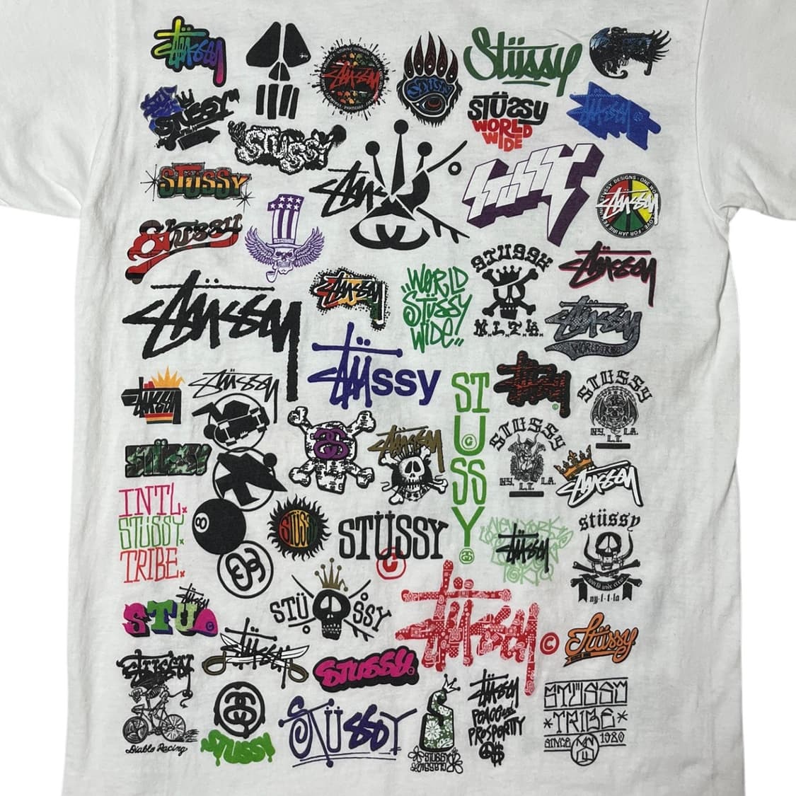 00s Stussy All Logo Tee M 상품이미지4
