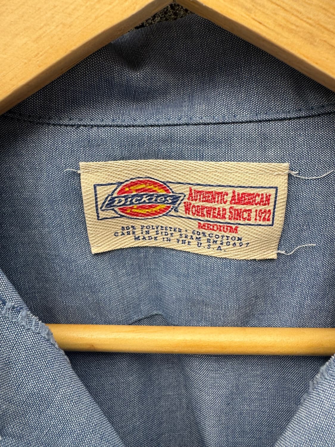 90s 디키즈 빈티지 샴브레이 워크 셔츠 상품이미지4