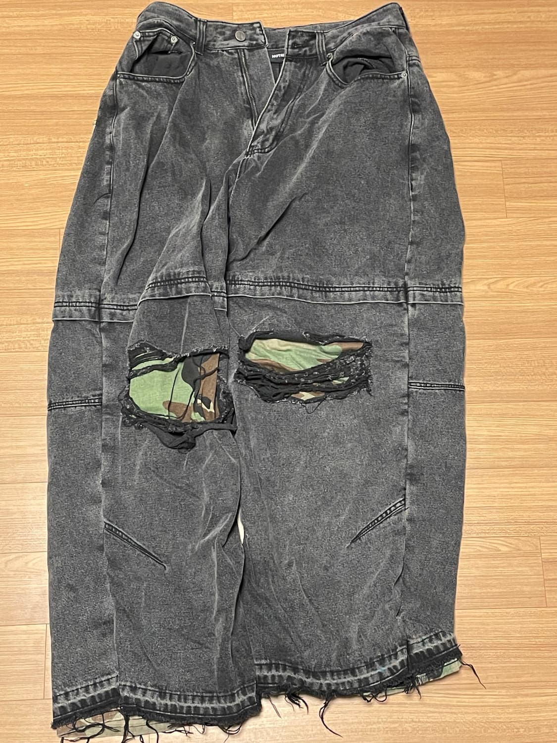 낫포너드 Camo Patch Work Denim Pants L 상품이미지1