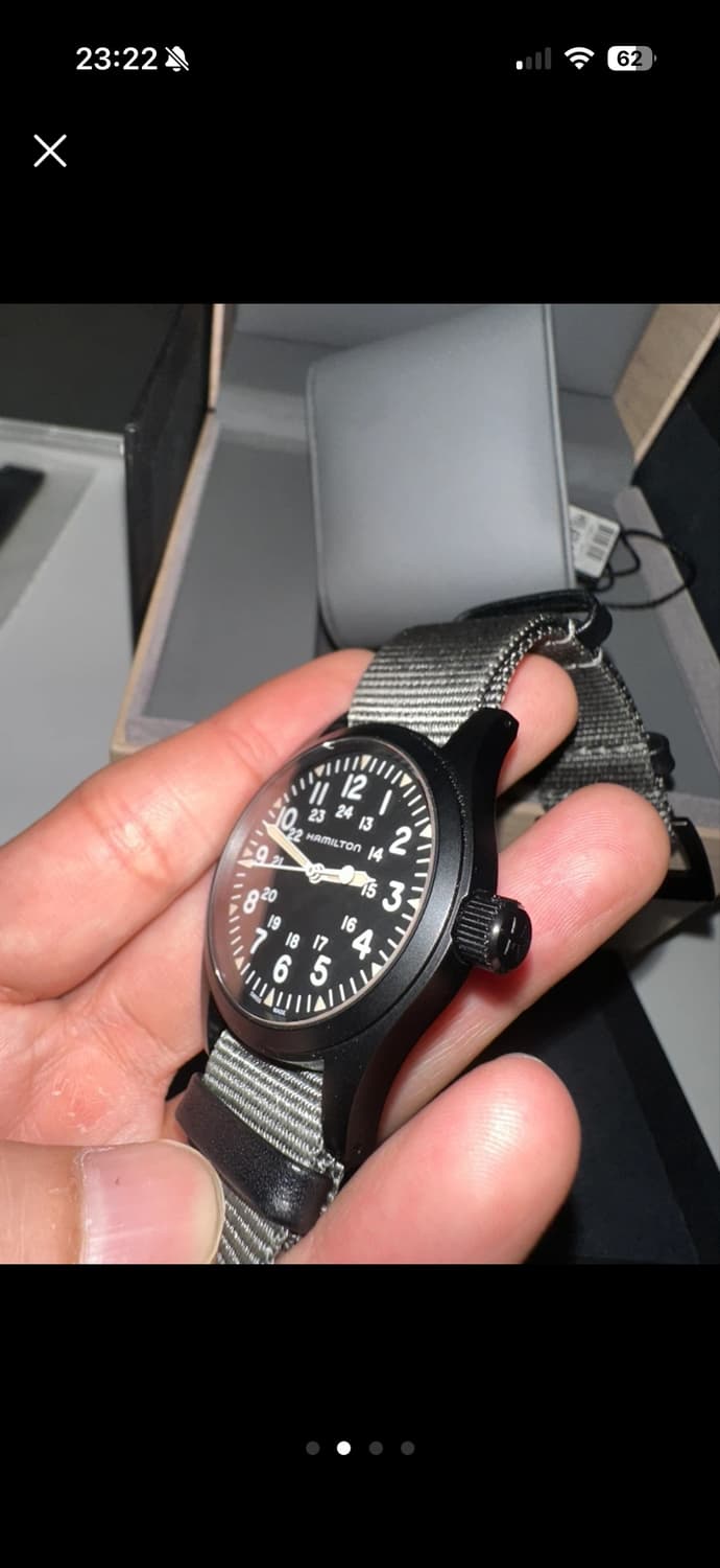 해밀턴 H69409930 카키 필드 메커니컬 38mm PVD 블랙 다이얼 상품이미지2