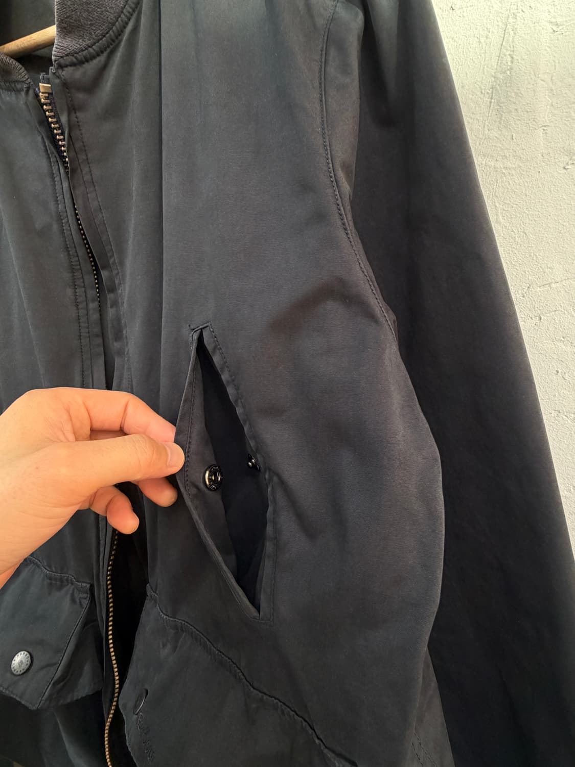 Barbour 바버 캠버 캐주얼 플랩포켓 블루종 자켓 L 상품이미지5