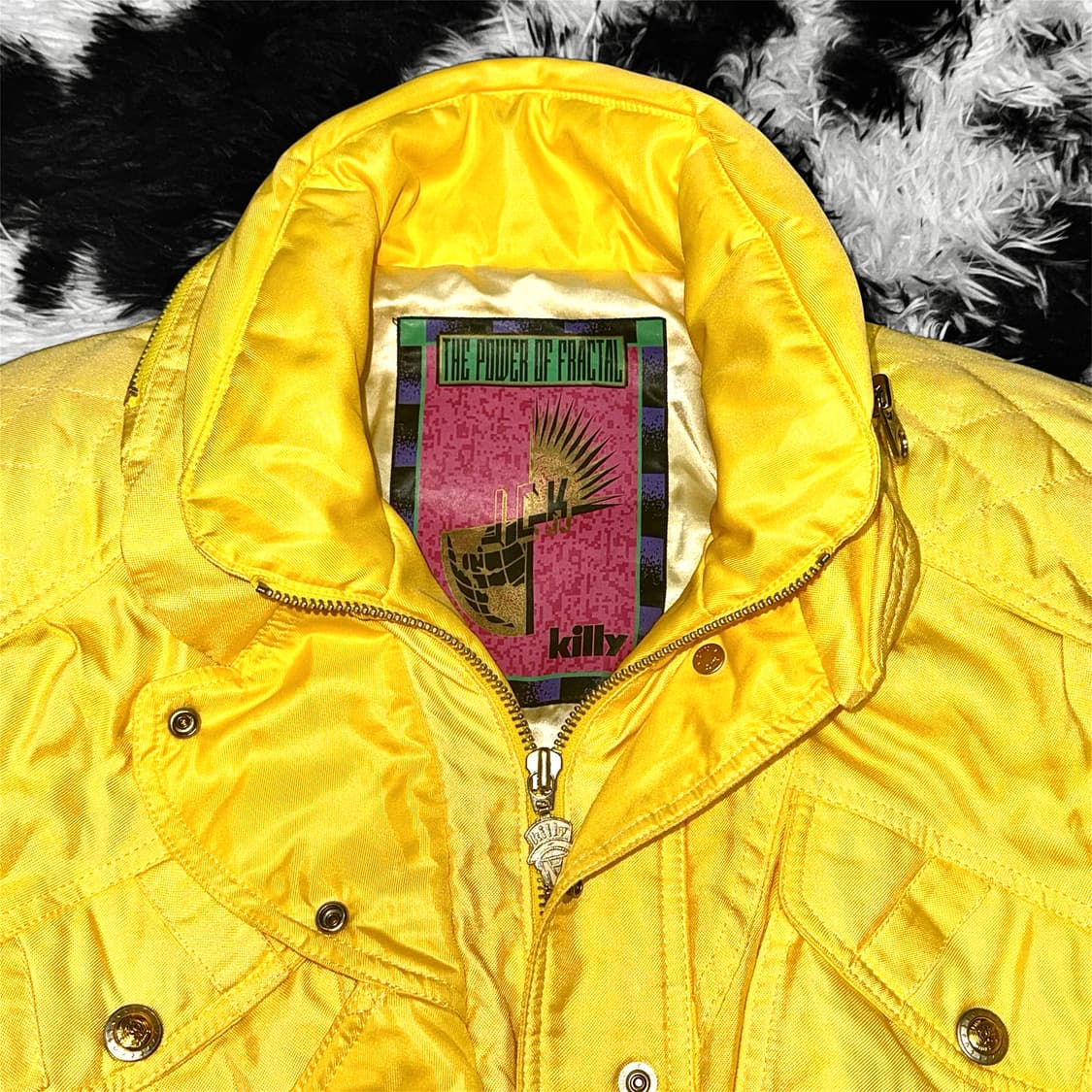 KILLY 킬리 연노랑 크롭 패딩 봄버 자켓 점퍼 상품이미지2