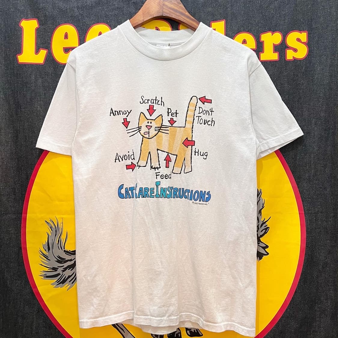 Vintage cat print T-shirt 상품이미지2
