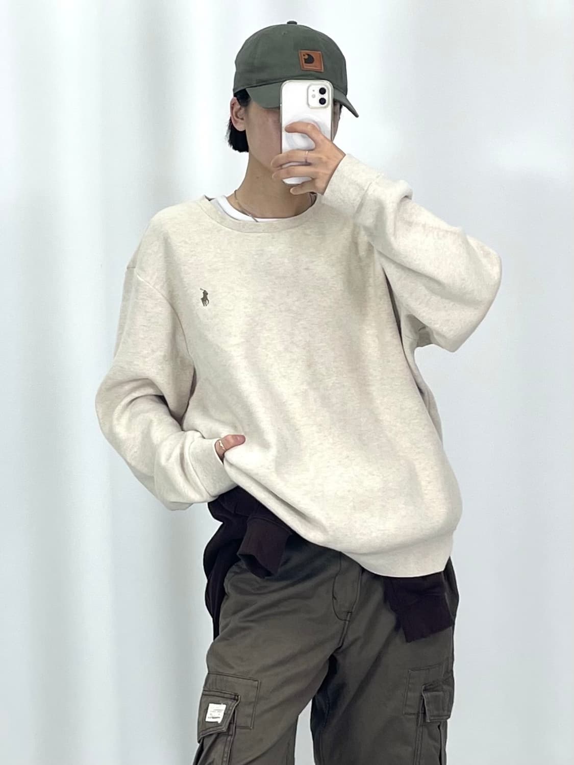 [3XL]폴로 베이지 라운드 맨투맨 상품이미지2