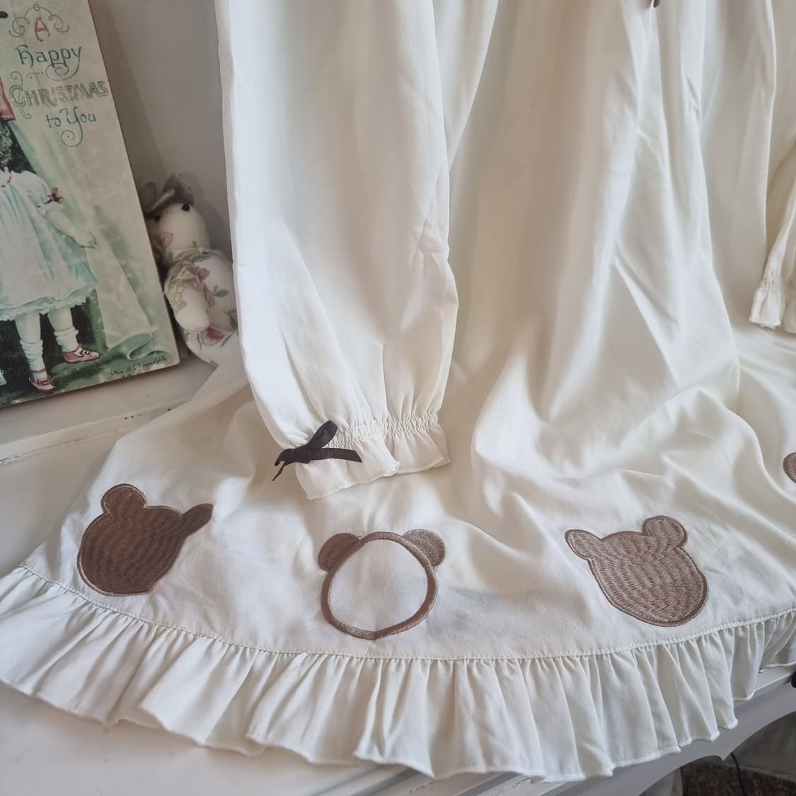 To Alice(투앨리스) 곰돌이 자수 세일러원피스 상품이미지5