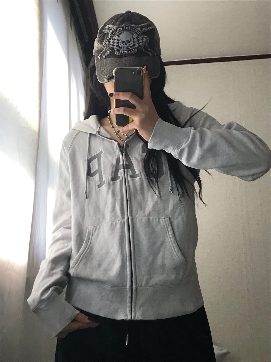 갭 연그레이 후드집업 상품이미지3