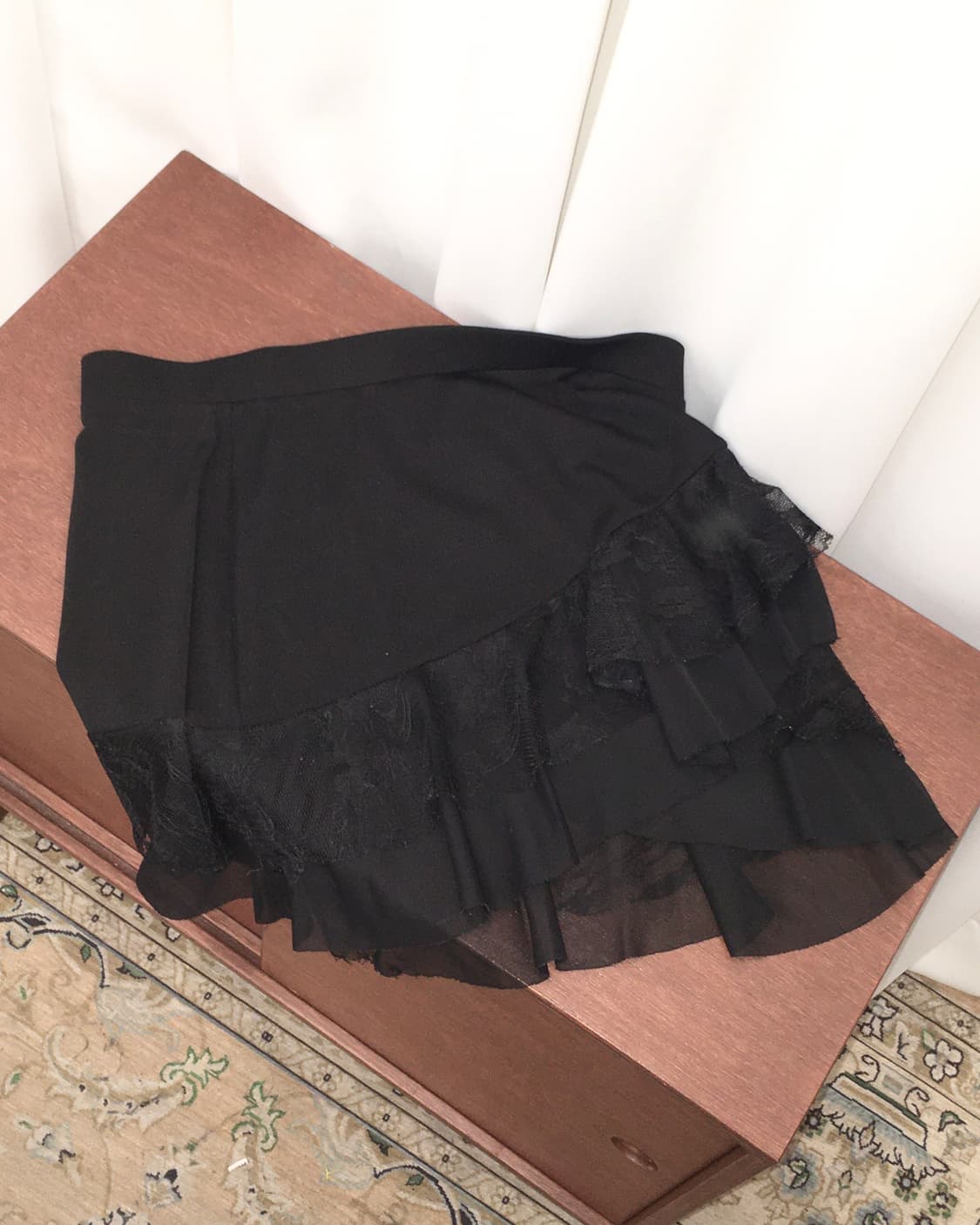 블랙 레이어드 숏 스커트 상품이미지2