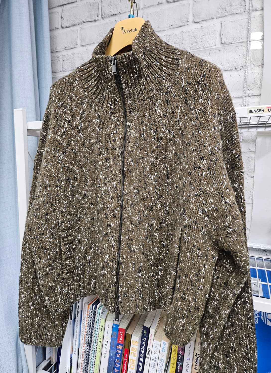 코스 여성니트가디건 66 청키 플렉트 울 집업 가디건 WL93 상품이미지2