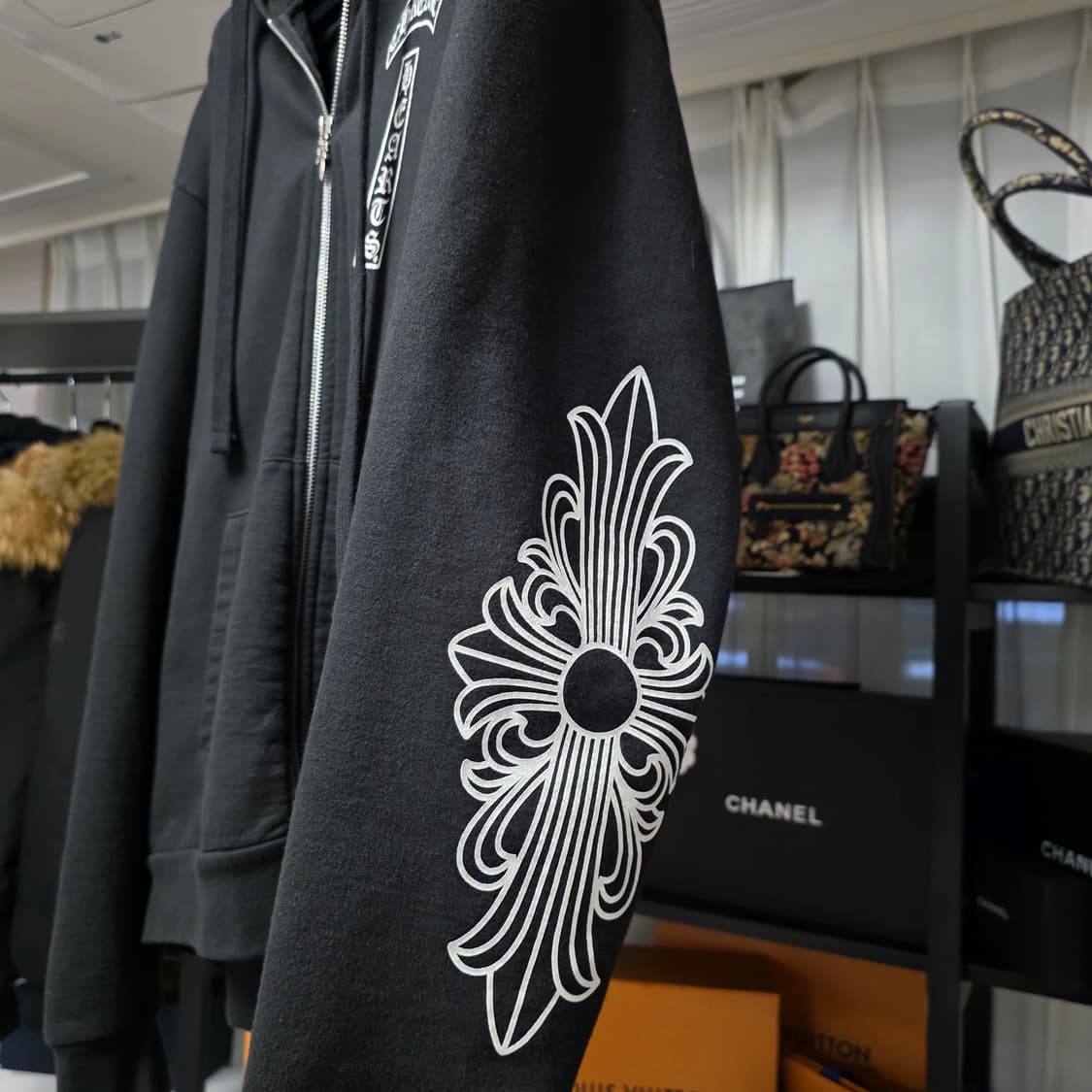 {클로젯}[M][백화점판]크롬하츠 티바로고 홀스슈 플로랄 후드집업 상품이미지2