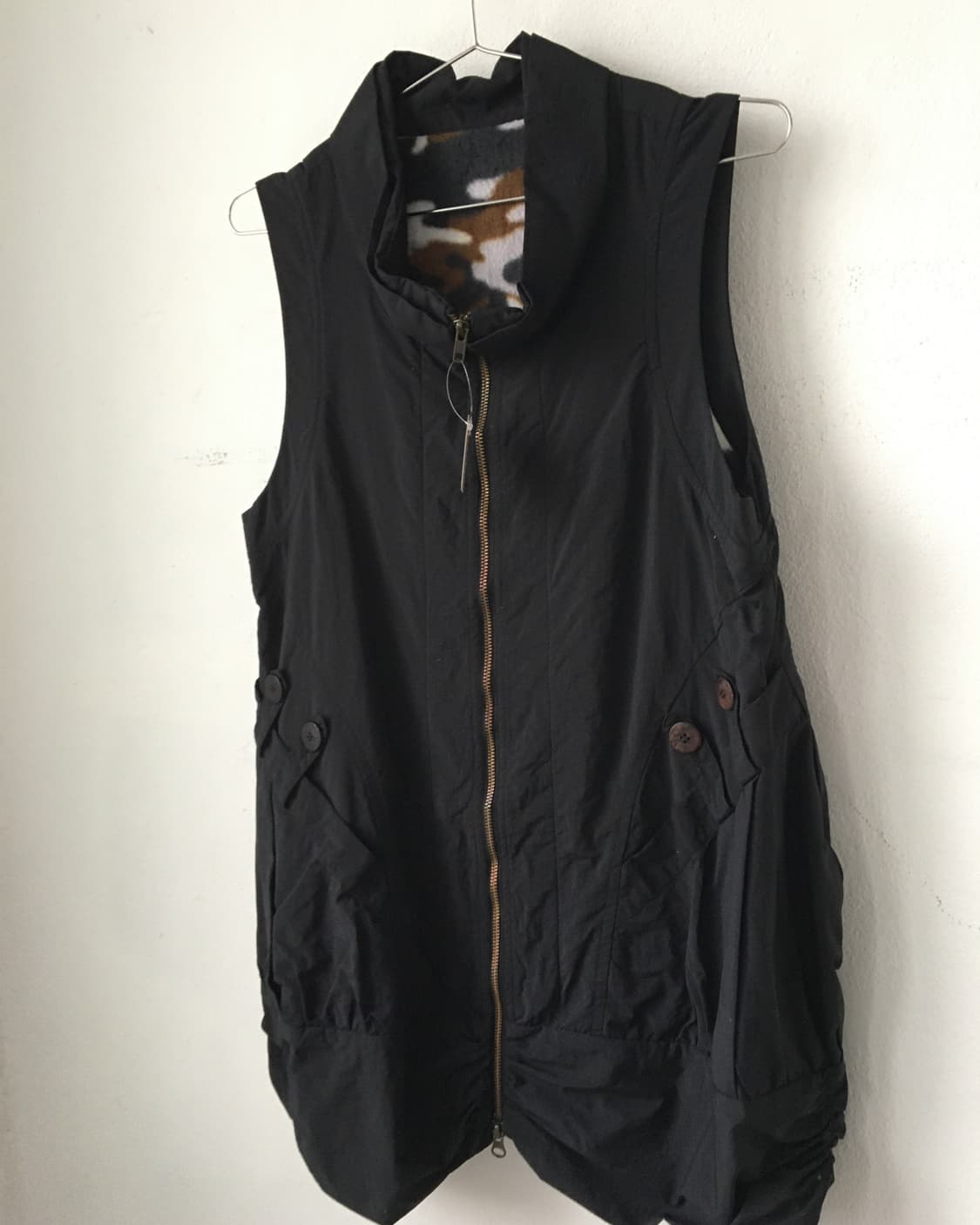 High neck long vest zip up 상품이미지3