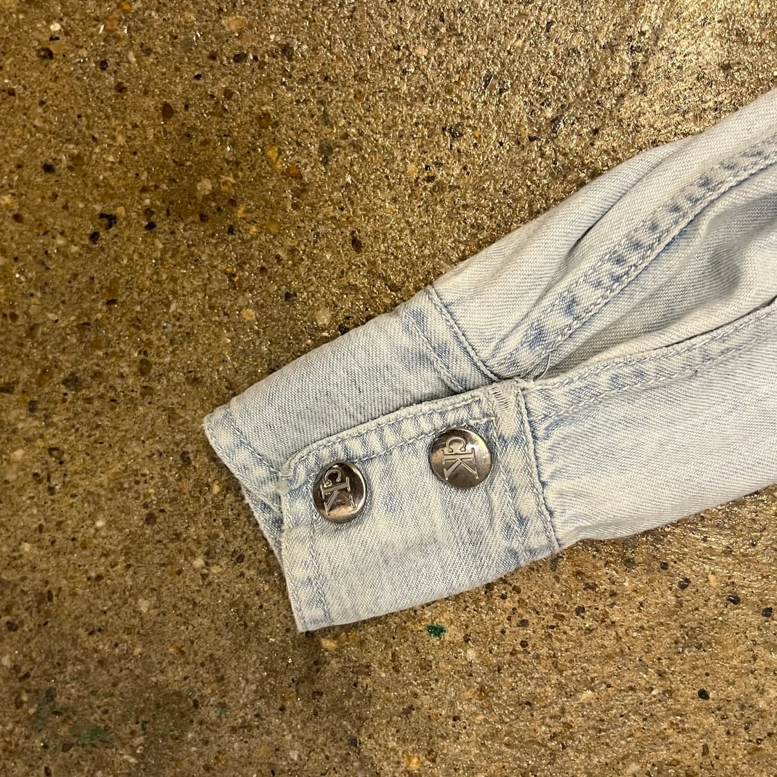 미국빈티지 캘빈클라인 Ck 데님셔츠 연청 상품이미지10