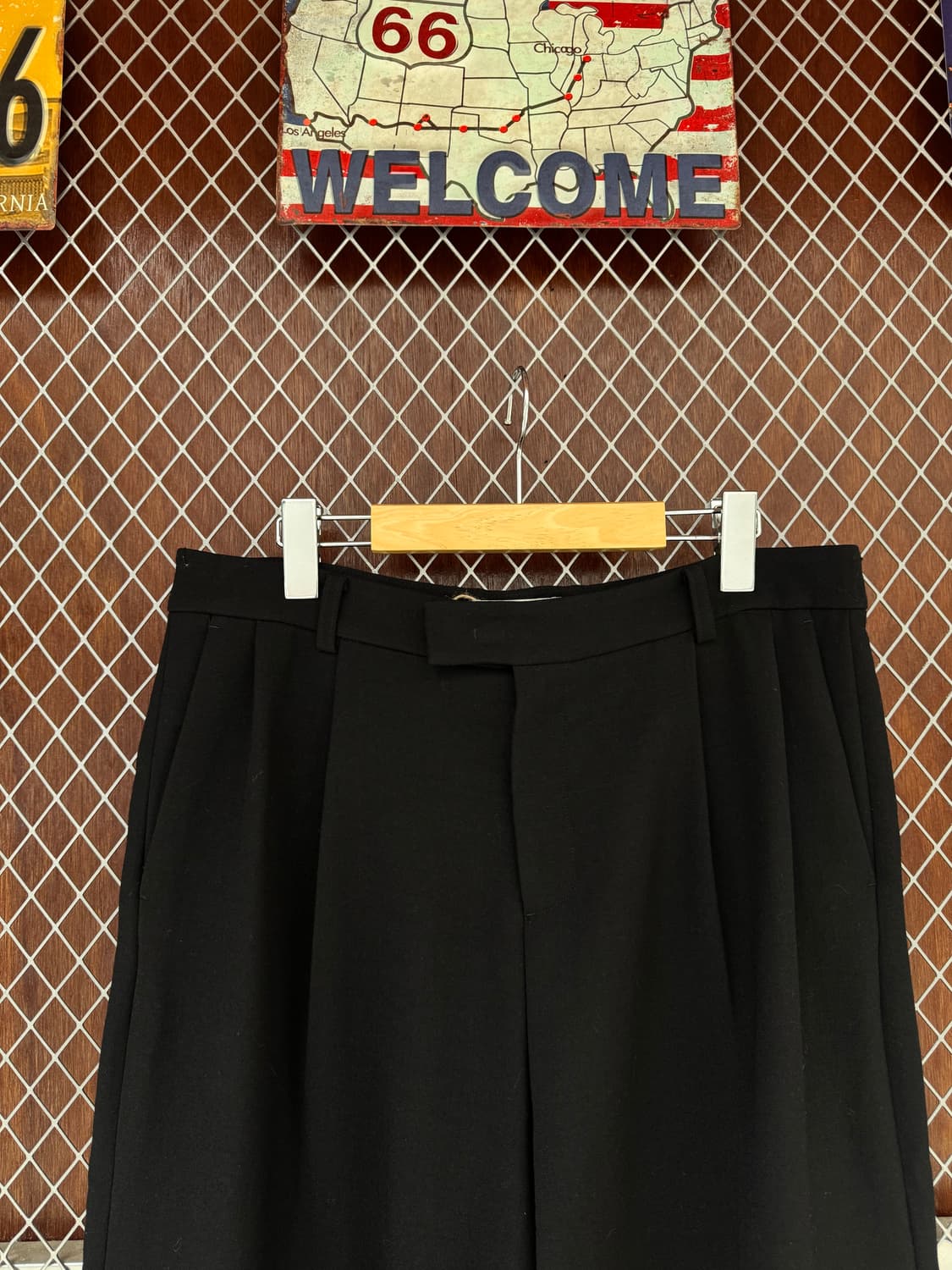 렉토 버진 울 핀턱 와이드 슬랙스 M 상품이미지2