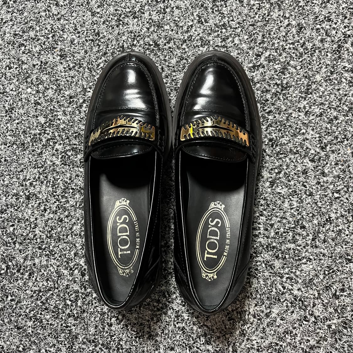 tods 토즈 35.5 금장 로퍼 구두 상품이미지3