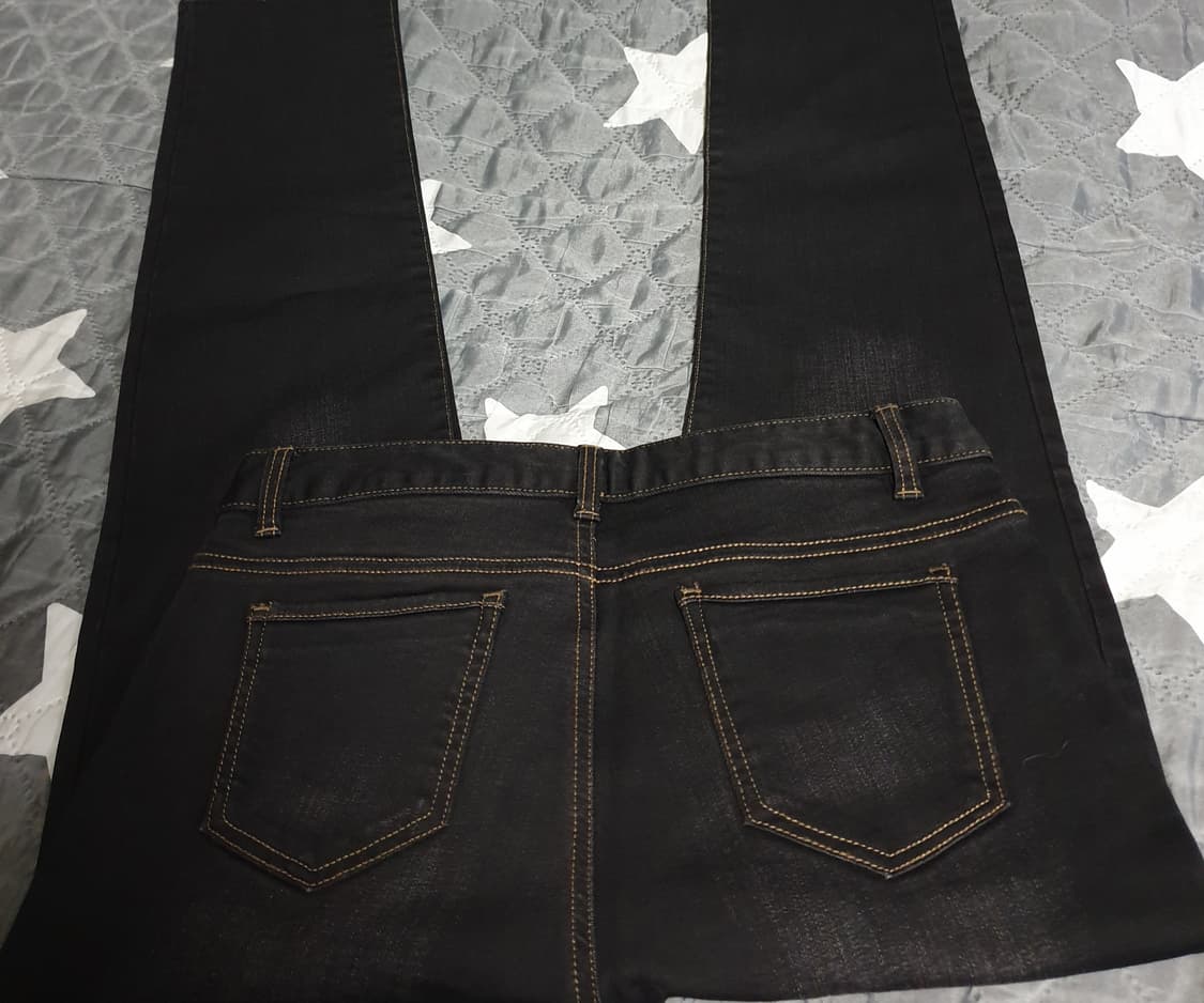 피스워커 슬림핏 스판 워싱 데님팬츠 흑청 (30) 상품이미지3