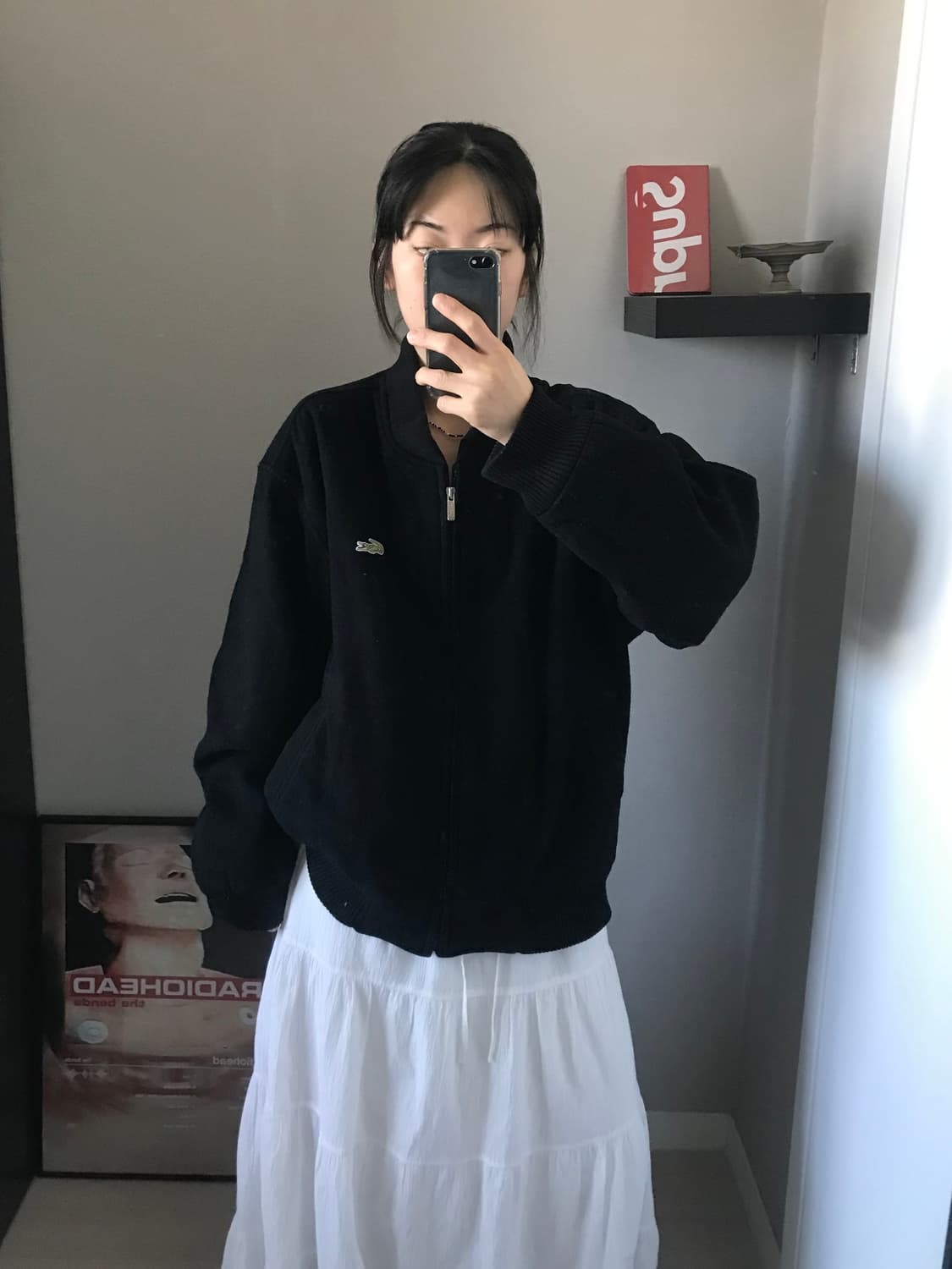 (주)서광 라코스테 올드스쿨 봄버 모직 자켓 상품이미지3