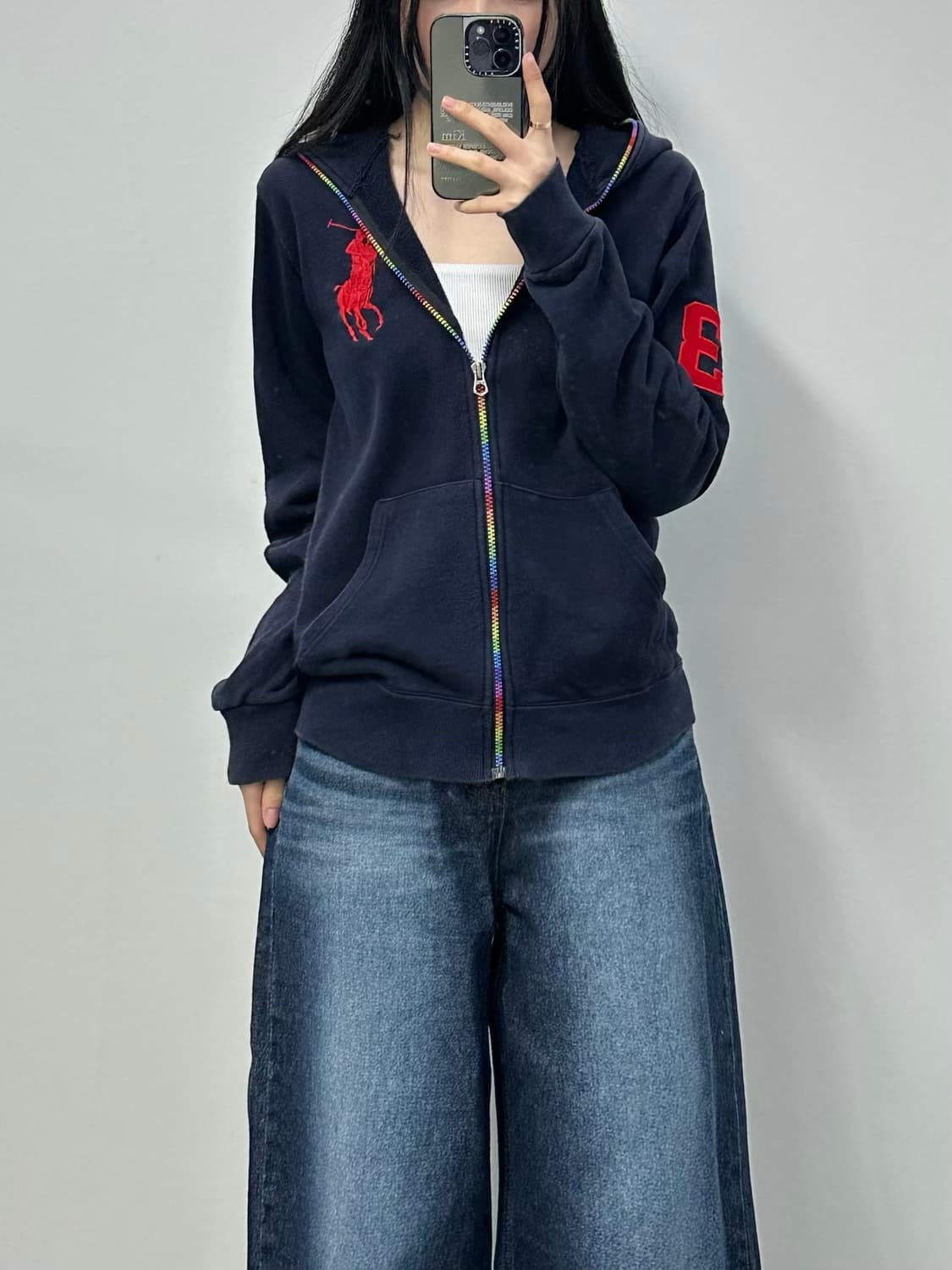 폴로 랄프로렌 빅포니 네이비 후드집업 상품이미지1