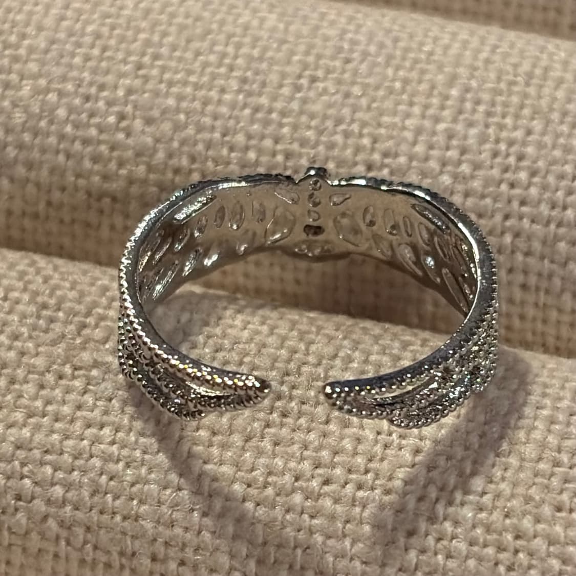 새상품 여성 신주 날개 레이스 오픈링 반지  상품이미지8