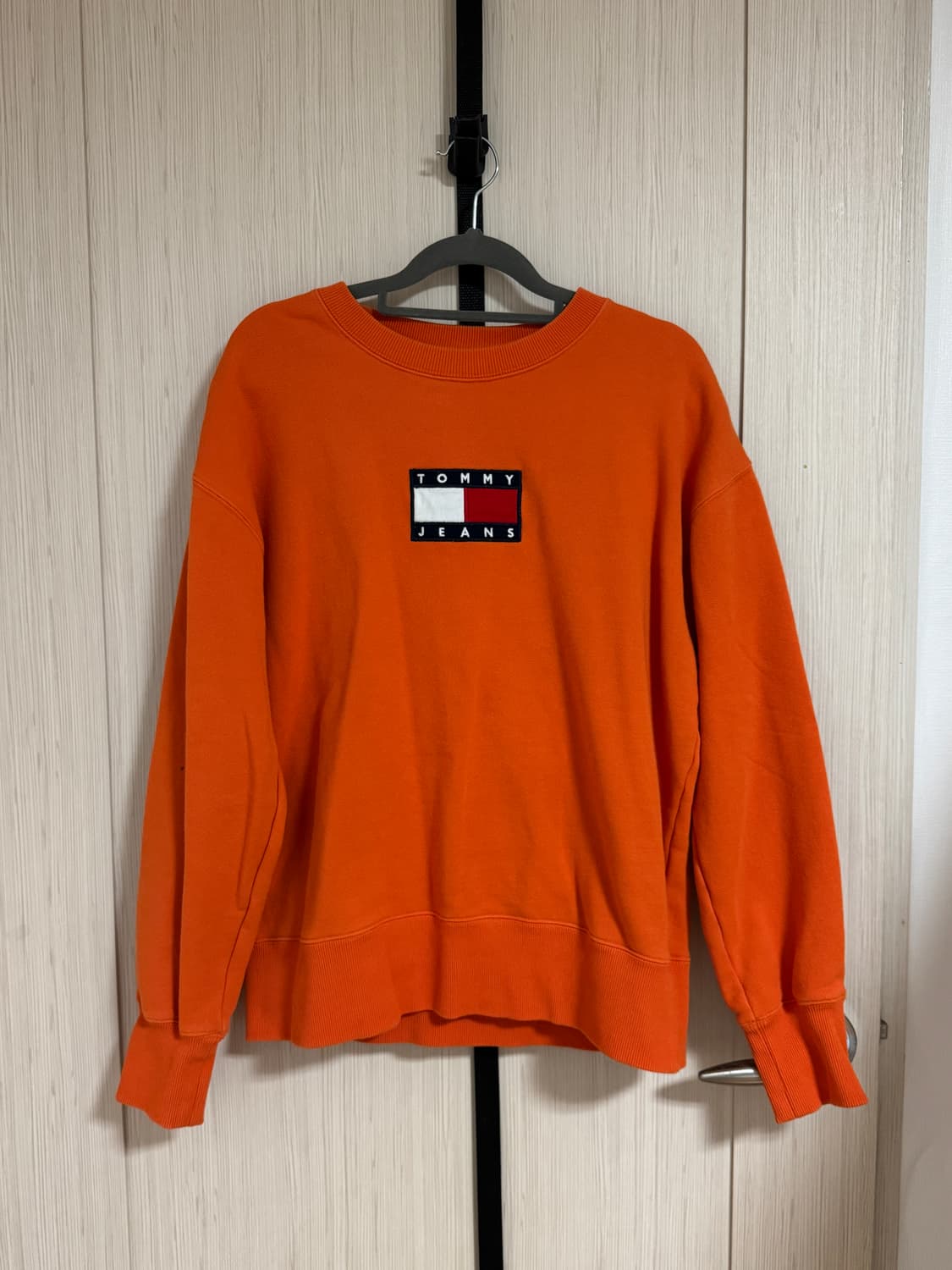 타미힐피거 빅로고 오버핏 오렌지 맨투맨 티셔츠 스웻셔츠 S 상품이미지2