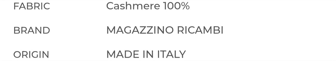 MAGAZZINO RICAMBI 캐시미어 100% 니트 상품이미지2